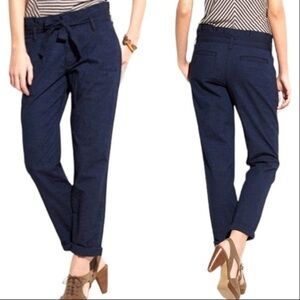 MADEWELL Newsboy Tie Navy Cotton Pant Size 26